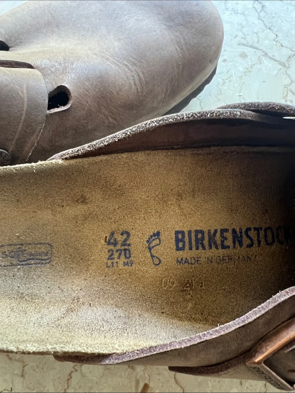 Birkenstock Men’s Brown Leather Boston Clogs